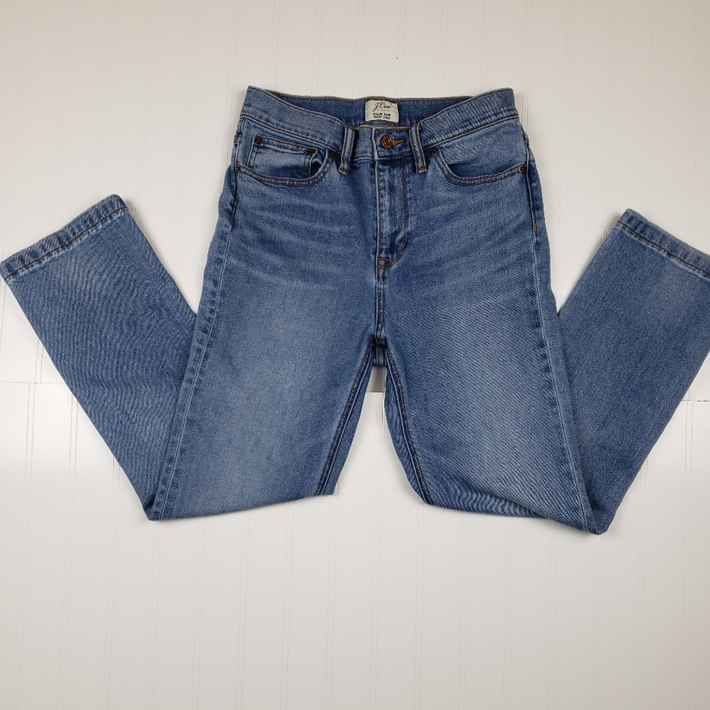 J. Crew billie demi boot crop high waist jeans